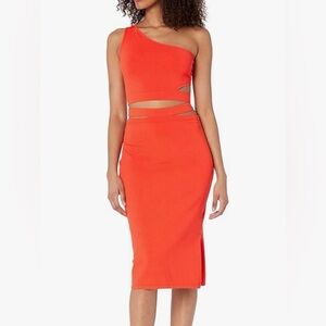 The Drop Women's Valentina Cropped One-Shoulder Cutout Top and Midi Skirt